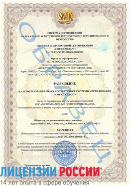 Образец разрешение Рубцовск Сертификат ISO 50001